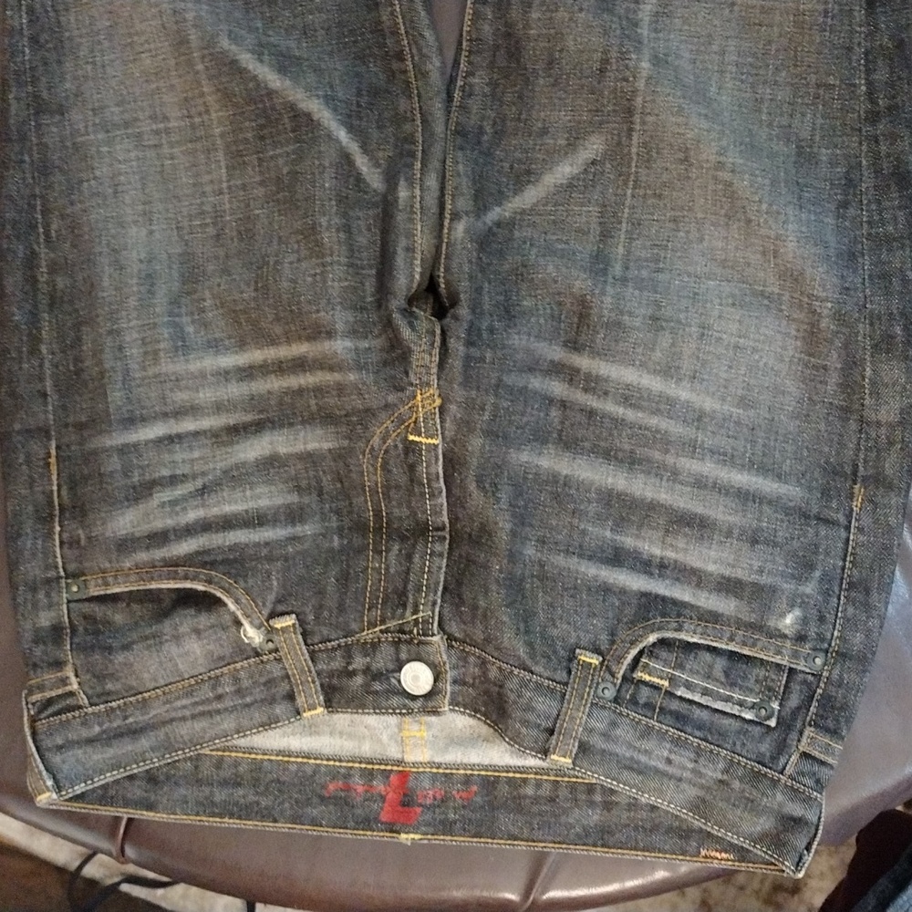 EUC 7 for All Mankind Black Faded Bootcut Jeans Size 27